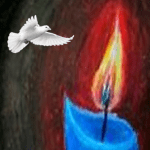 Candle w Dove